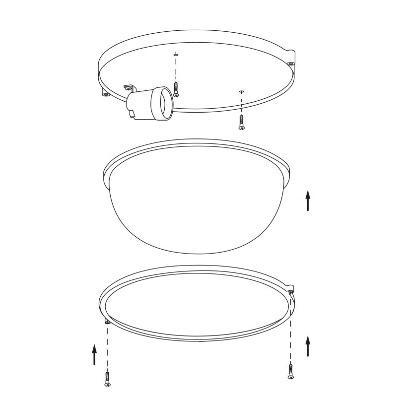 Светильник WOLTA ДПБ03-100-001 под лампу E27 (лампа в комплект не входит) IP54