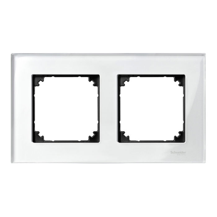 Рамка 2 поста Schneider Electric MERTEN M-ELEGANCE, бриллиантовый белый, MTN404219