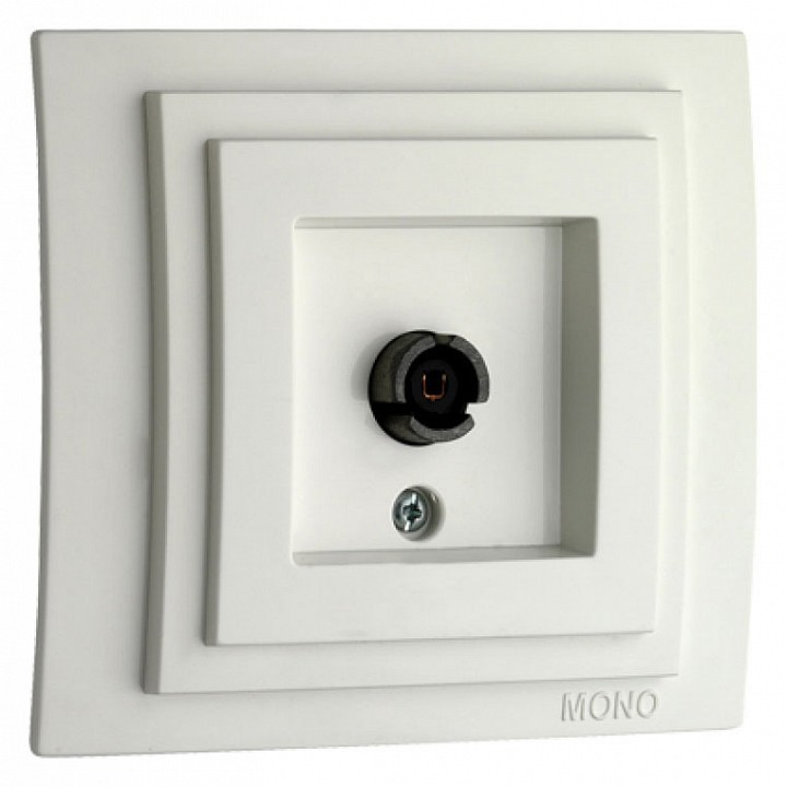 ТВ-розетка проходная механизм бел. Mono Electric Despina/ Larissa 500-001905-137