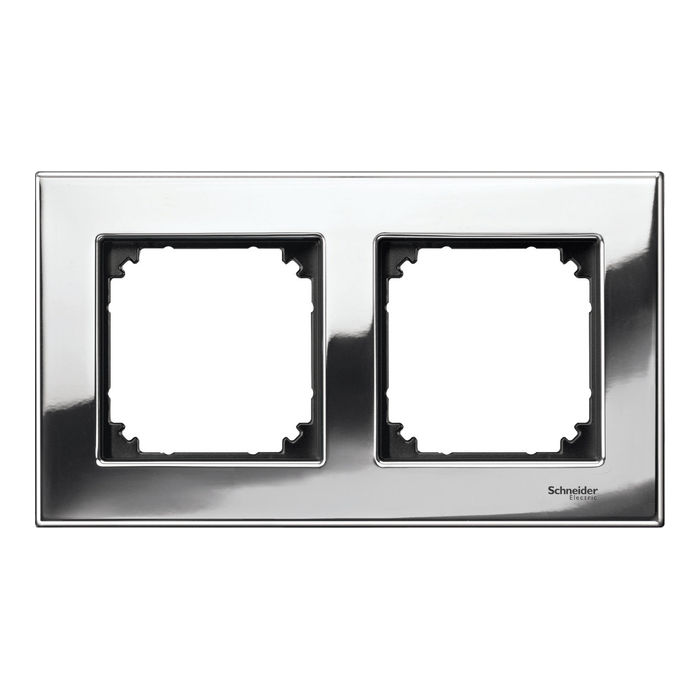 Рамка 2 поста Schneider Electric MERTEN M-ELEGANCE, хром, MTN403239