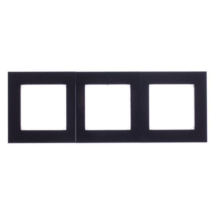 Рамка 3 поста ABB LEVIT, антрацит // дымчатый черный, 2CHH015030A6063