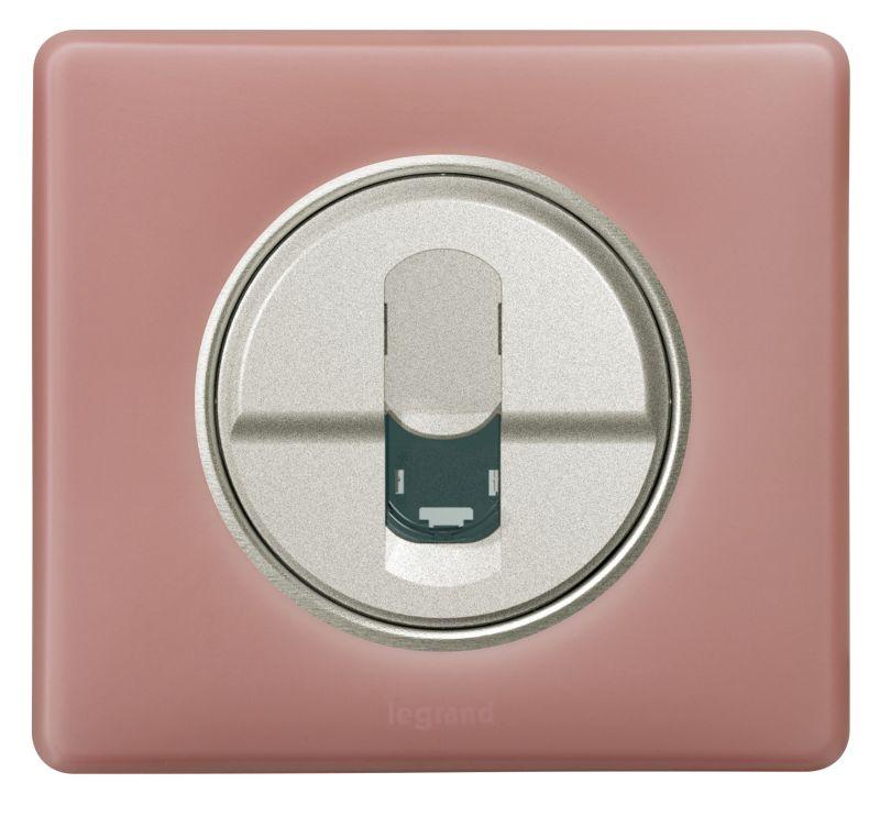 Панель лицевая Celiane для розетки компьютерной RJ45 титан Leg 068551