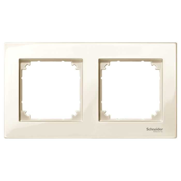 Рамка 2 поста Schneider Electric MERTEN M-PLAN, бежевый блестящий, MTN515244