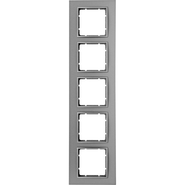 Рамка 5 постов Berker B.7, алюминий, 10156424