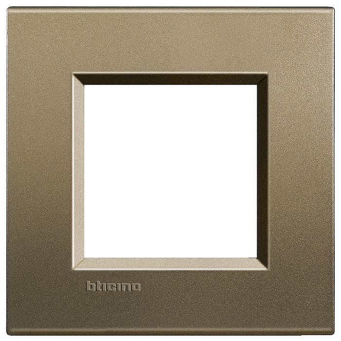 Рамка 1 пост BTicino LIVING LIGHT, коричневый шелк, LNA4802SQ