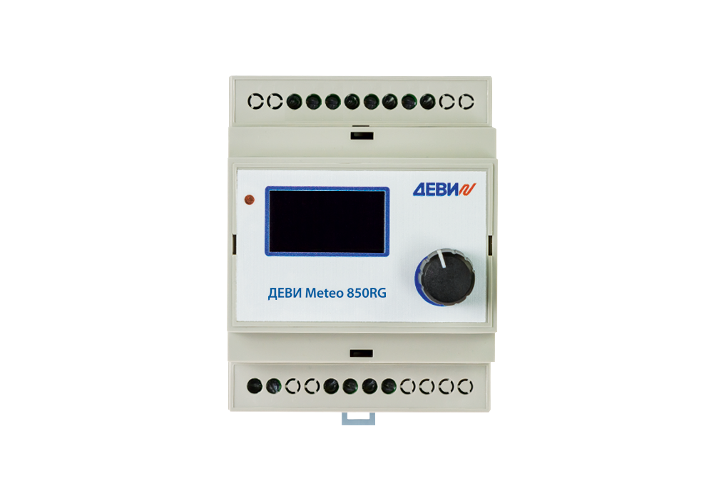 Деви Терморегулятор Meteo 850RG на шину DIN, с датчиком температуры на проводе, 10А