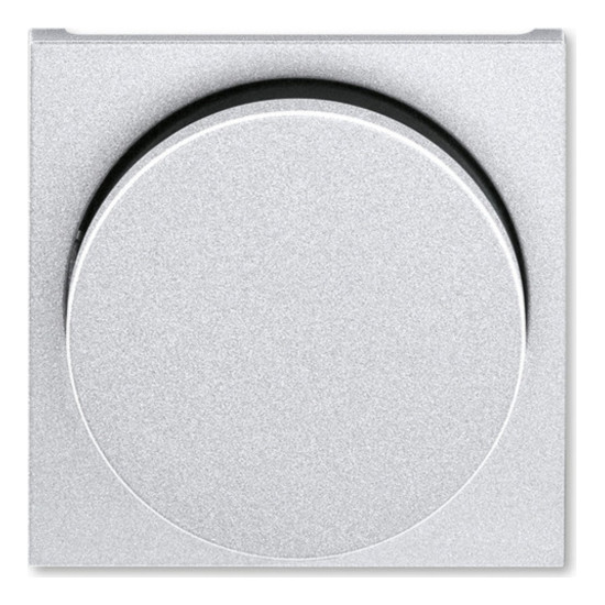 Накладка на светорегулятор поворотный ABB LEVIT, серебро // дымчатый черный, 2CHH940123A4070