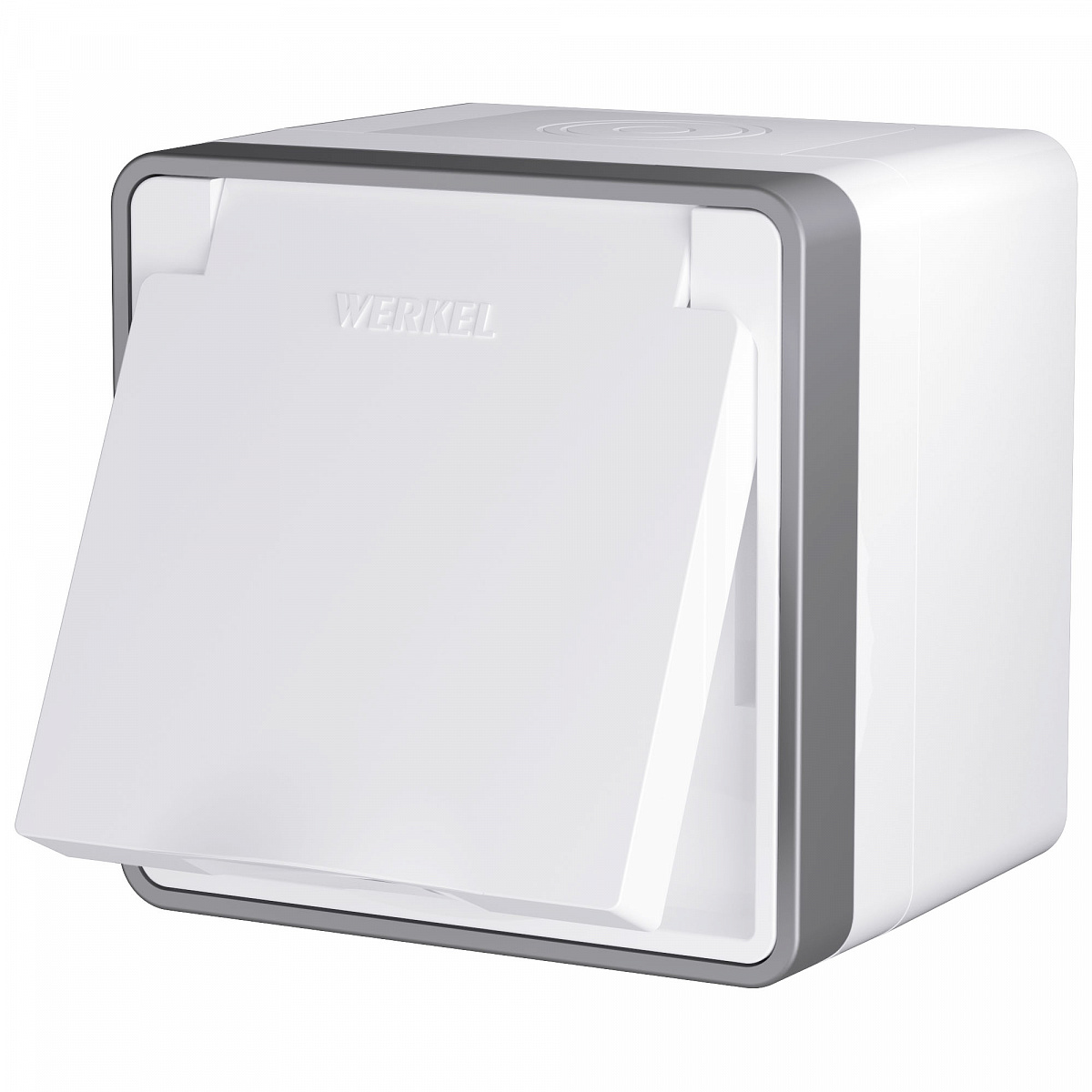 Розетка влагозащ. с зазем. с защит. крышкой и шторками Gallant белая W5071201